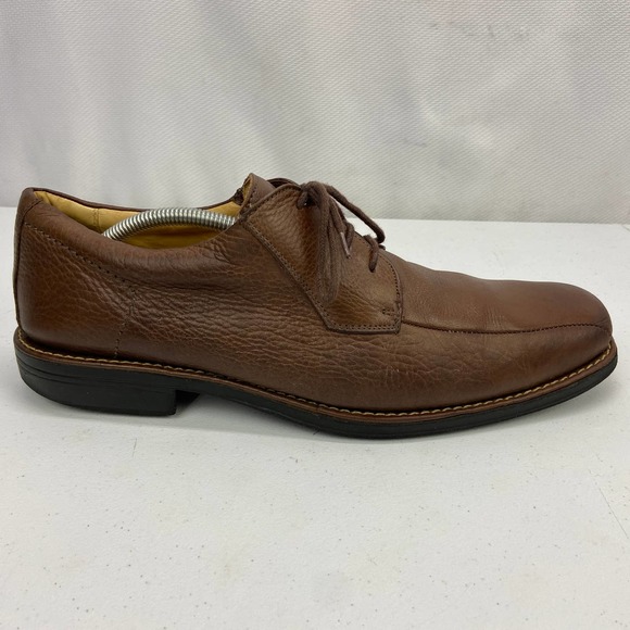 Sandro Moscoloni Oxford Bicycle Toe Brown Pebbled Leather 17007 Mens Size 11D - Picture 2 of 12
